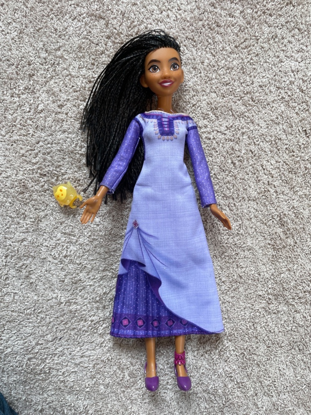 Asha wish Barbie Doll in Lavender & Deep Purple Dress - Kids Toy